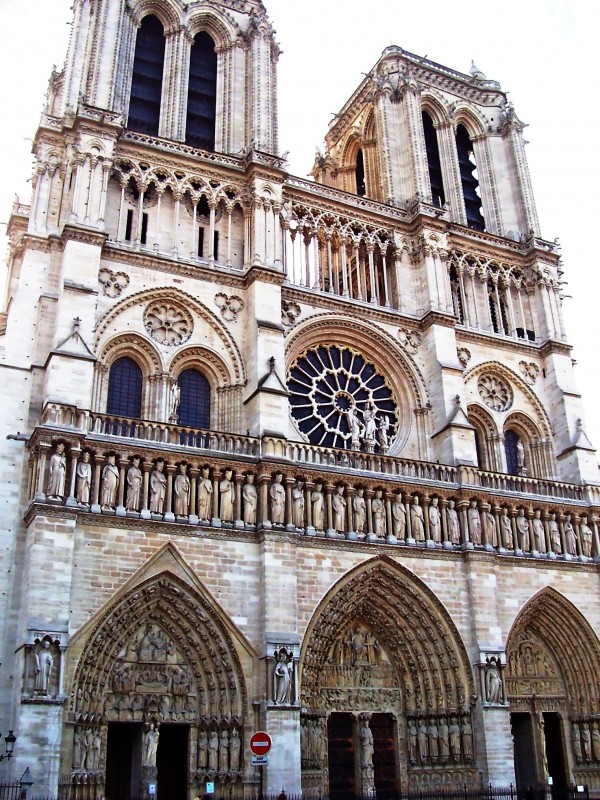 The Towers West Facade Notre Dame Paris by Deb Oppermann